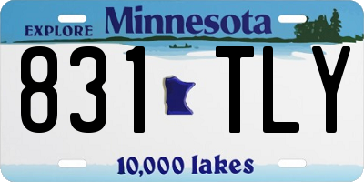 MN license plate 831TLY