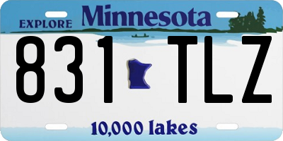 MN license plate 831TLZ