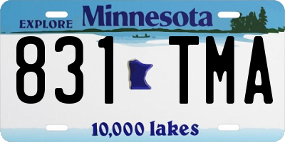 MN license plate 831TMA