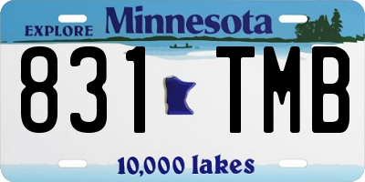 MN license plate 831TMB
