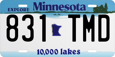 MN license plate 831TMD