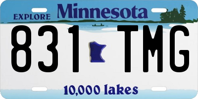 MN license plate 831TMG