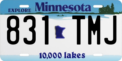 MN license plate 831TMJ