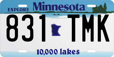 MN license plate 831TMK