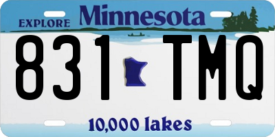 MN license plate 831TMQ