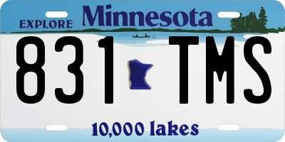 MN license plate 831TMS