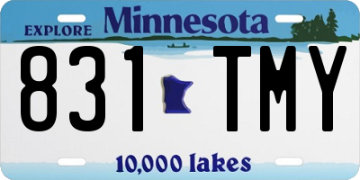 MN license plate 831TMY