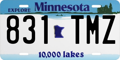 MN license plate 831TMZ