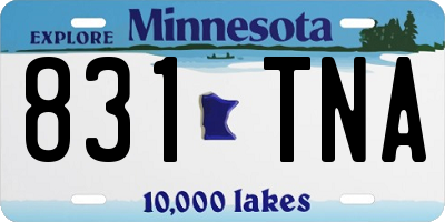 MN license plate 831TNA