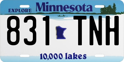 MN license plate 831TNH