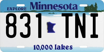 MN license plate 831TNI