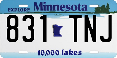 MN license plate 831TNJ