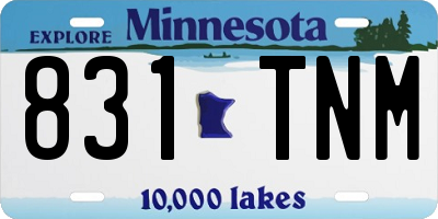 MN license plate 831TNM