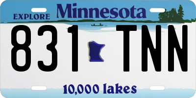 MN license plate 831TNN