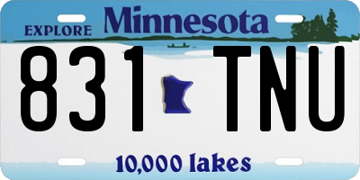MN license plate 831TNU