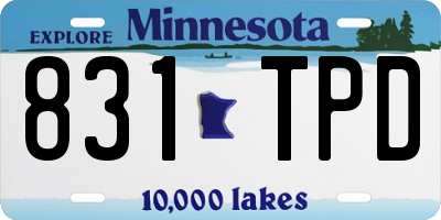 MN license plate 831TPD