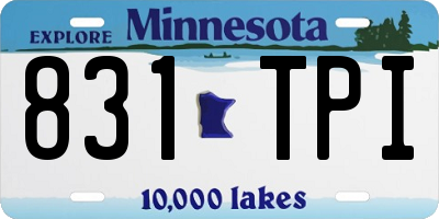 MN license plate 831TPI