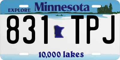 MN license plate 831TPJ