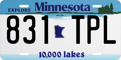 MN license plate 831TPL
