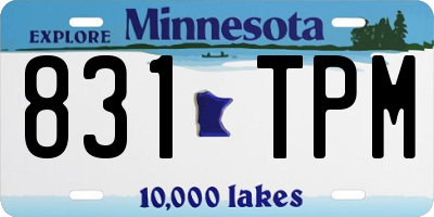 MN license plate 831TPM