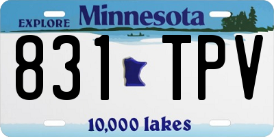 MN license plate 831TPV