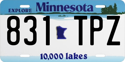 MN license plate 831TPZ