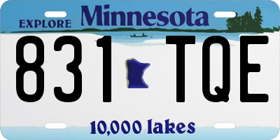 MN license plate 831TQE