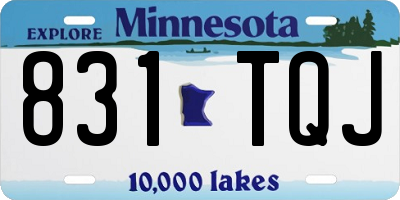 MN license plate 831TQJ