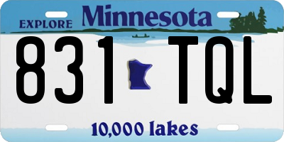 MN license plate 831TQL