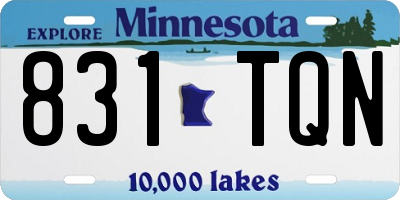 MN license plate 831TQN