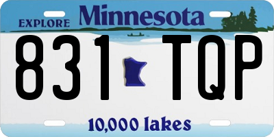 MN license plate 831TQP