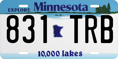 MN license plate 831TRB