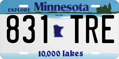 MN license plate 831TRE