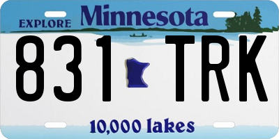 MN license plate 831TRK
