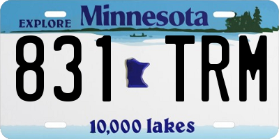 MN license plate 831TRM