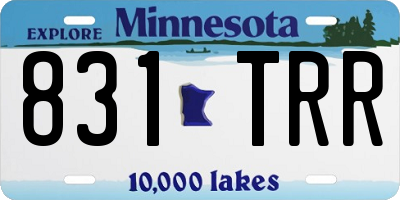 MN license plate 831TRR