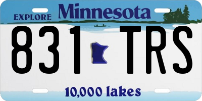 MN license plate 831TRS