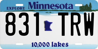 MN license plate 831TRW