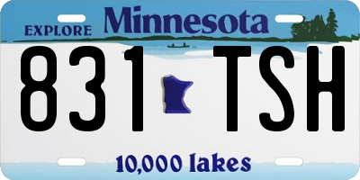 MN license plate 831TSH
