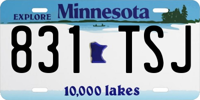 MN license plate 831TSJ