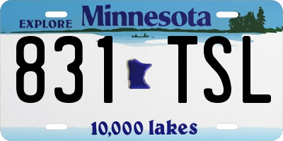 MN license plate 831TSL