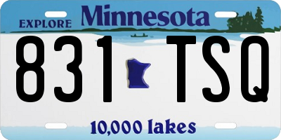 MN license plate 831TSQ