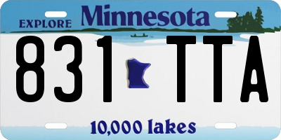 MN license plate 831TTA