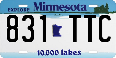 MN license plate 831TTC