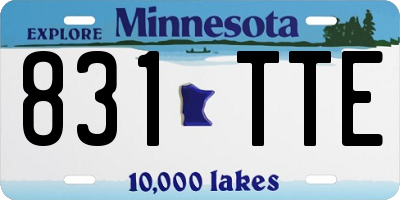 MN license plate 831TTE