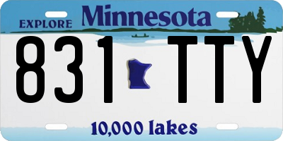 MN license plate 831TTY