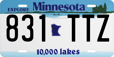 MN license plate 831TTZ