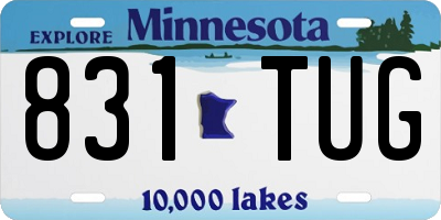 MN license plate 831TUG