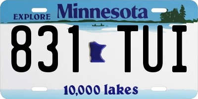 MN license plate 831TUI
