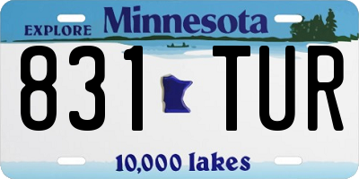 MN license plate 831TUR